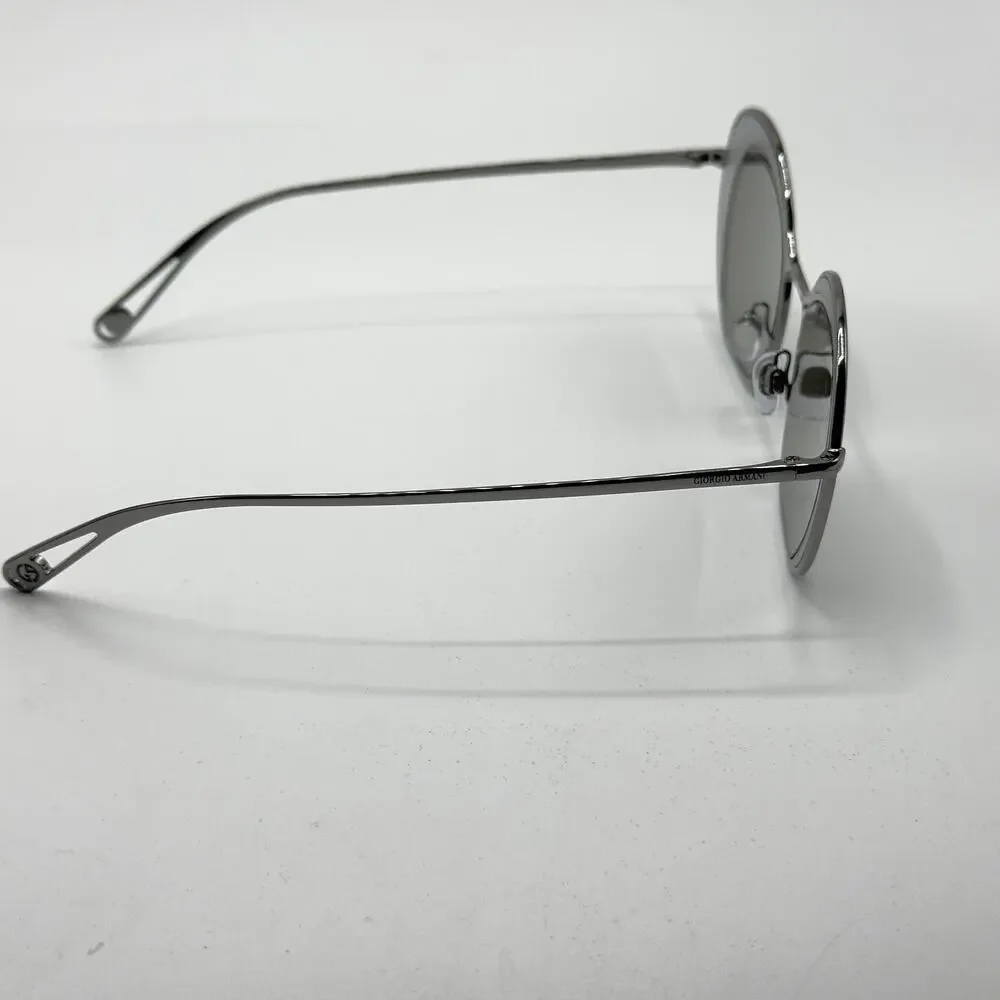 Giorgio Armani Sunglasses AR6073 3010/6G Silver Cat Eye Frame Gray Lens 47mm
